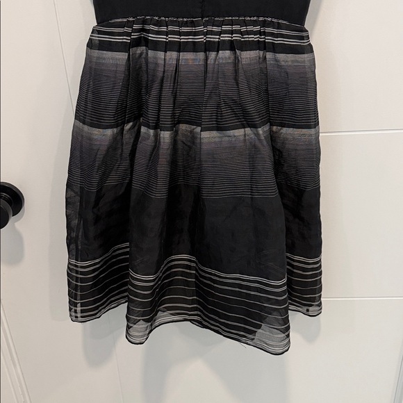 BCBGMaxaria Black Striped Spaghetti‑Strap Dress size 0 - Picture 8 of 9